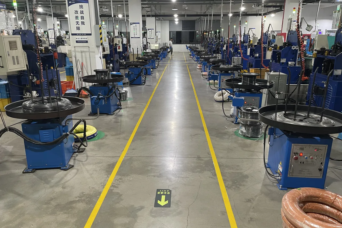 Production aisles marked with PUBO floor products