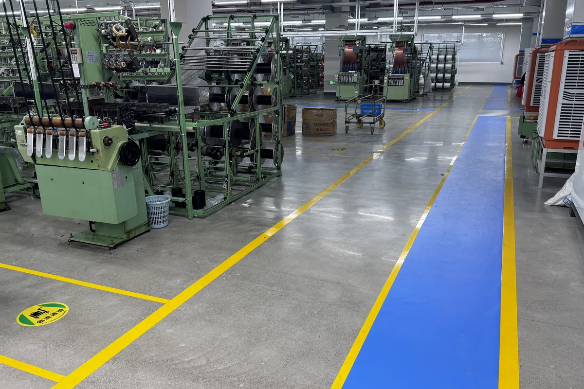 Equipment zones marked with PUBO floor products